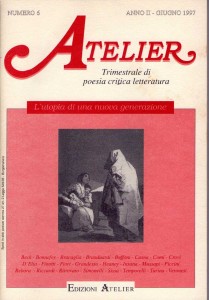 Copertina della rivista Atelier, n. 6