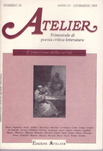 Copertina della rivista Atelier, n. 16