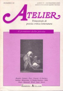 Copertina della rivista Atelier, n. 20