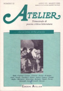 Copertina della rivista Atelier, n. 25