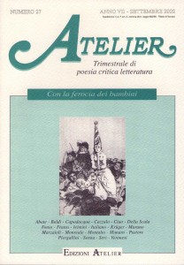 Copertina della rivista Atelier, n. 27