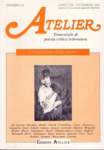 Copertina della rivista Atelier, n. 32