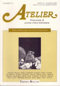 Copertina della rivista Atelier, n. 37