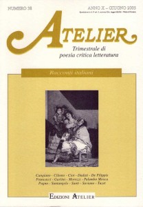 Copertina della rivista Atelier, n. 38