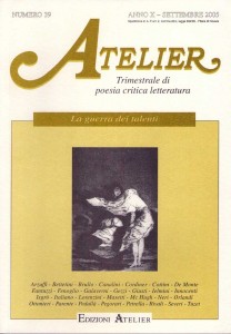 Copertina della rivista Atelier, n. 39