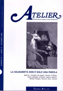 Copertina della rivista Atelier, n. 44