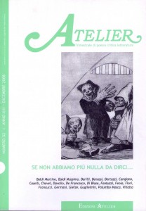 Copertina della rivista Atelier, n. 52
