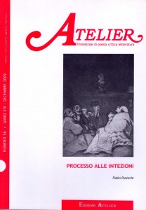 Copertina della rivista Atelier, n. 56