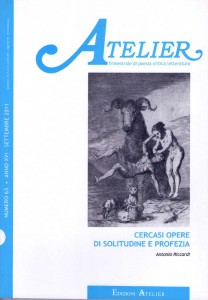 Copertina della rivista Atelier, n. 63