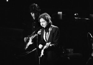 Bob Dylan at New York's Madison Square Garden Jan. 30, 1974